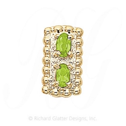 GS306 PD - 14 Karat Gold Peridot Slide 
